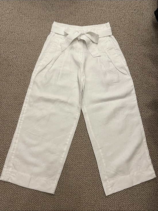 Chico's Pants - Chico’s Wide-Leg 100% Linen Pants in White